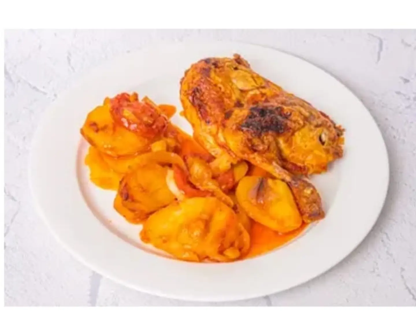 ربع دجاج خضار مع الخبر