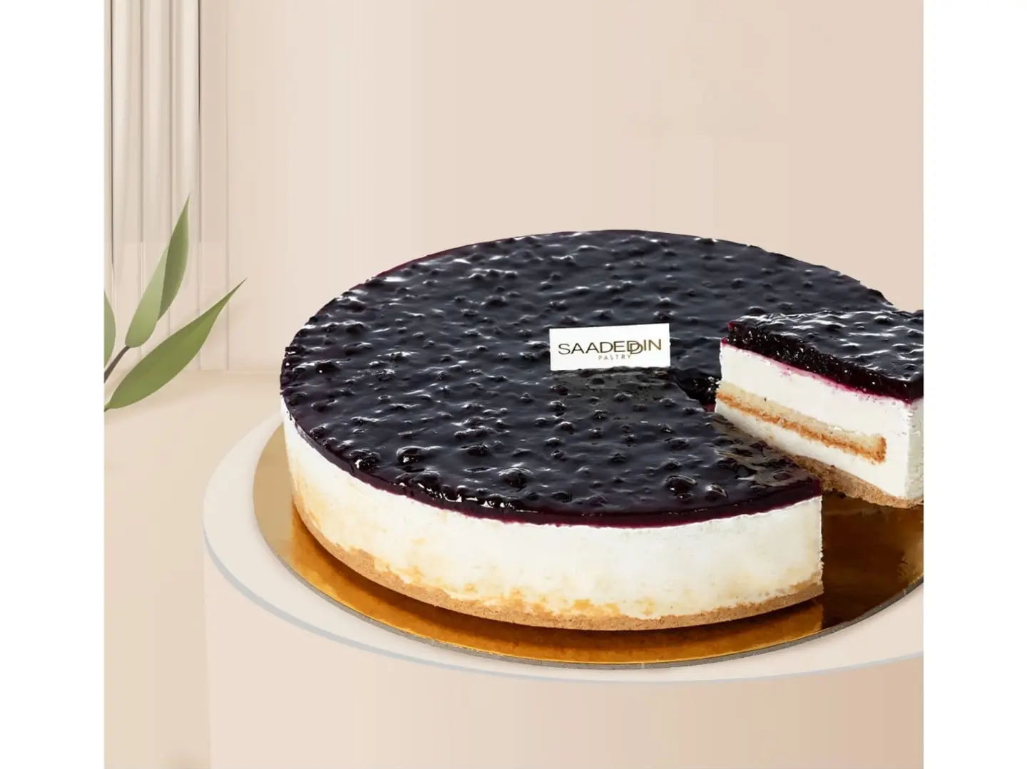 تشيز كيك سعد الدين بالتوت الازرق