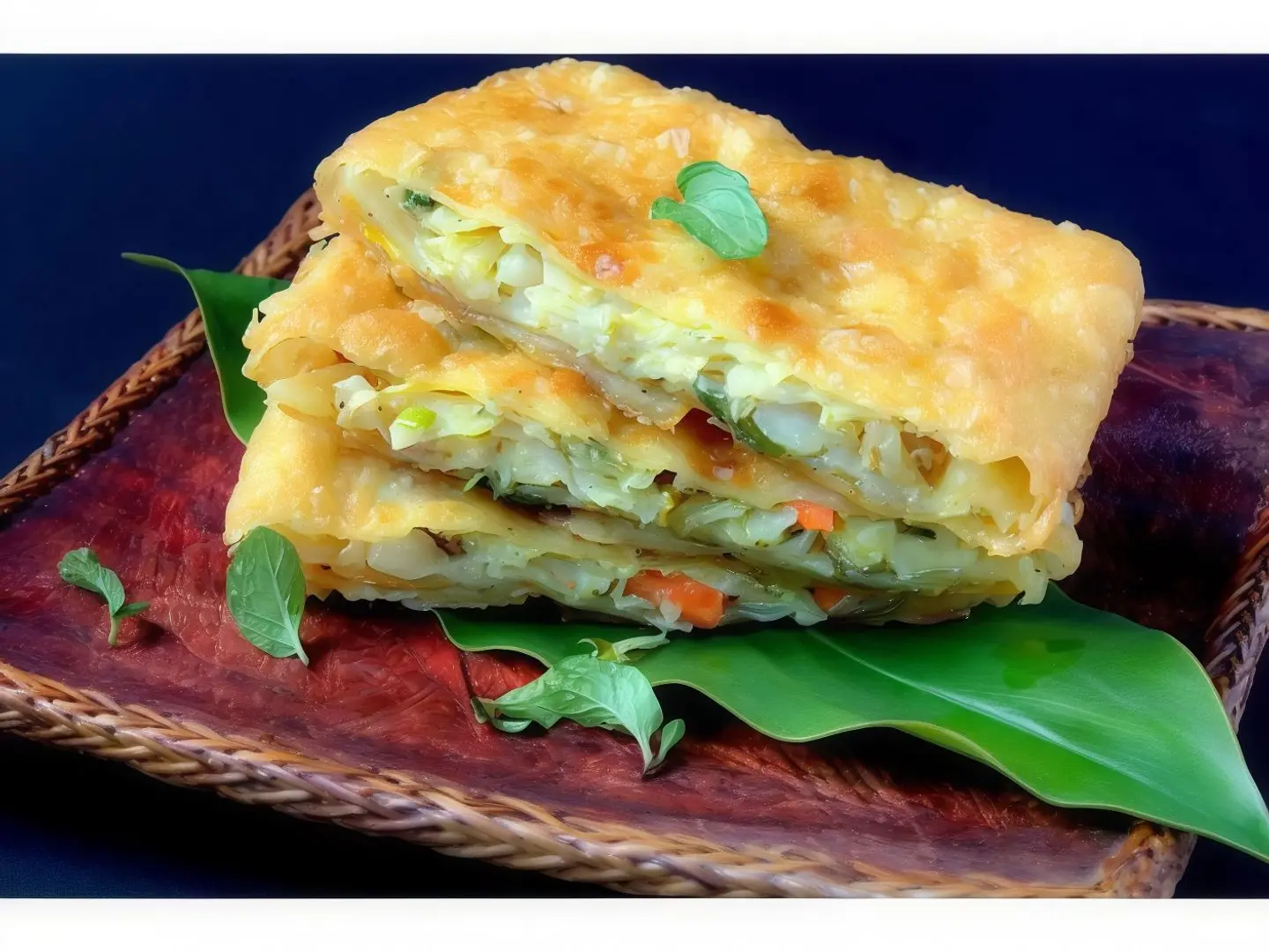 Vegetable Mutabbak With Meat
