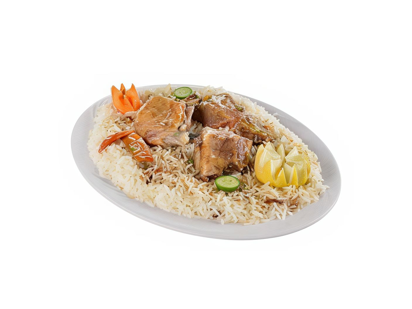 لحم مندي مع أرز شعبي