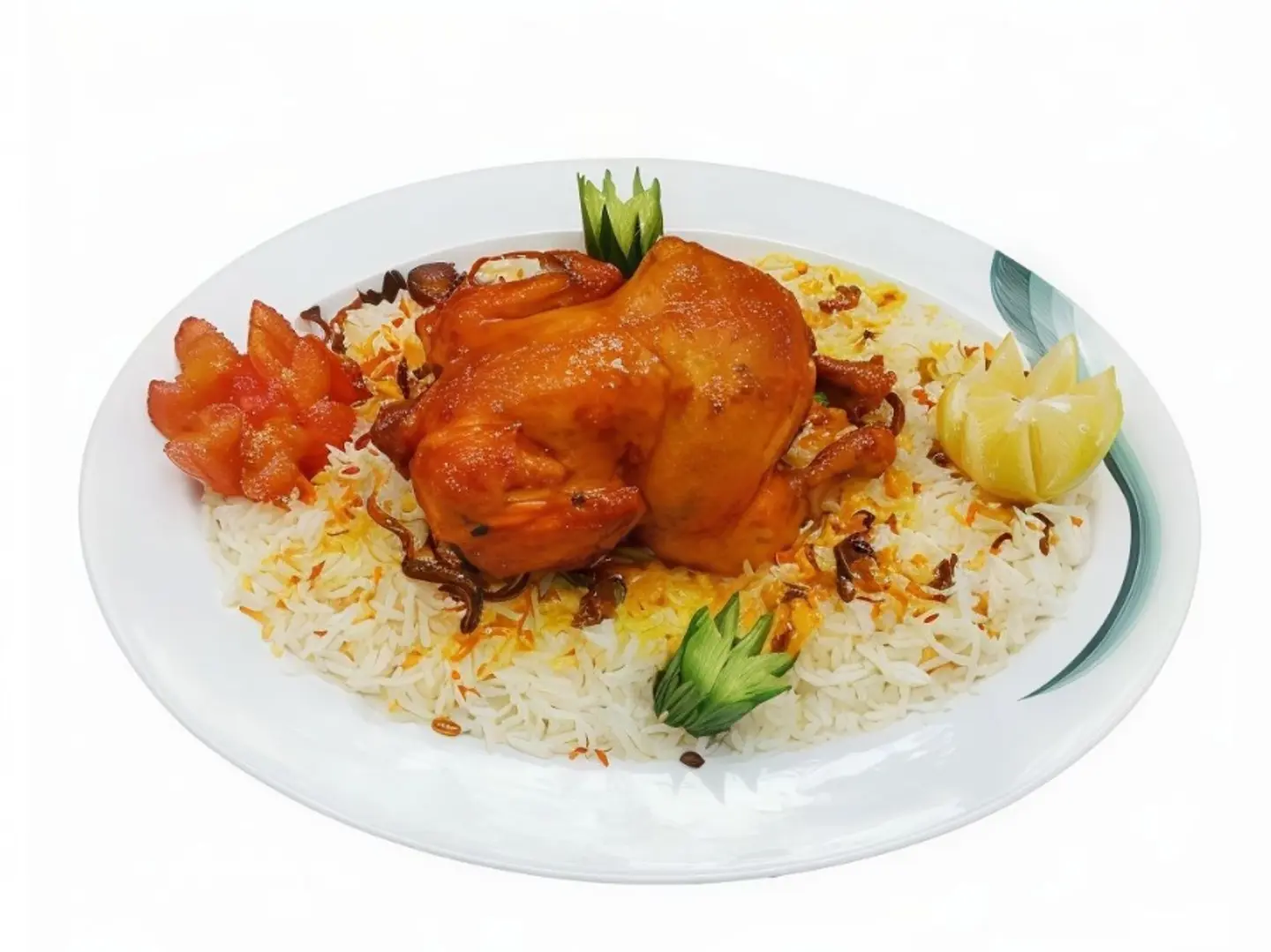 دجاج مندي نصف حبه بدون رز