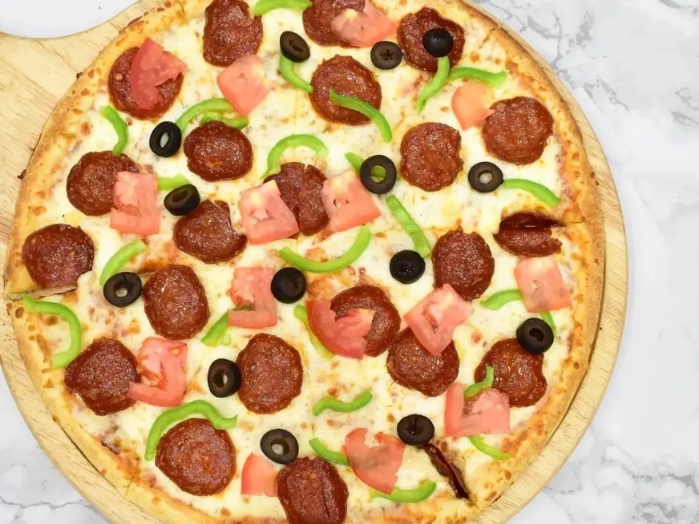 Pepperoni And Vegetable Pizza
