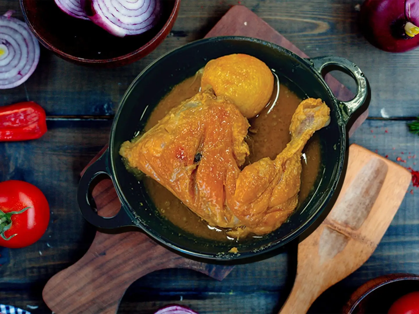 دجاج مطبوخ بالزيت