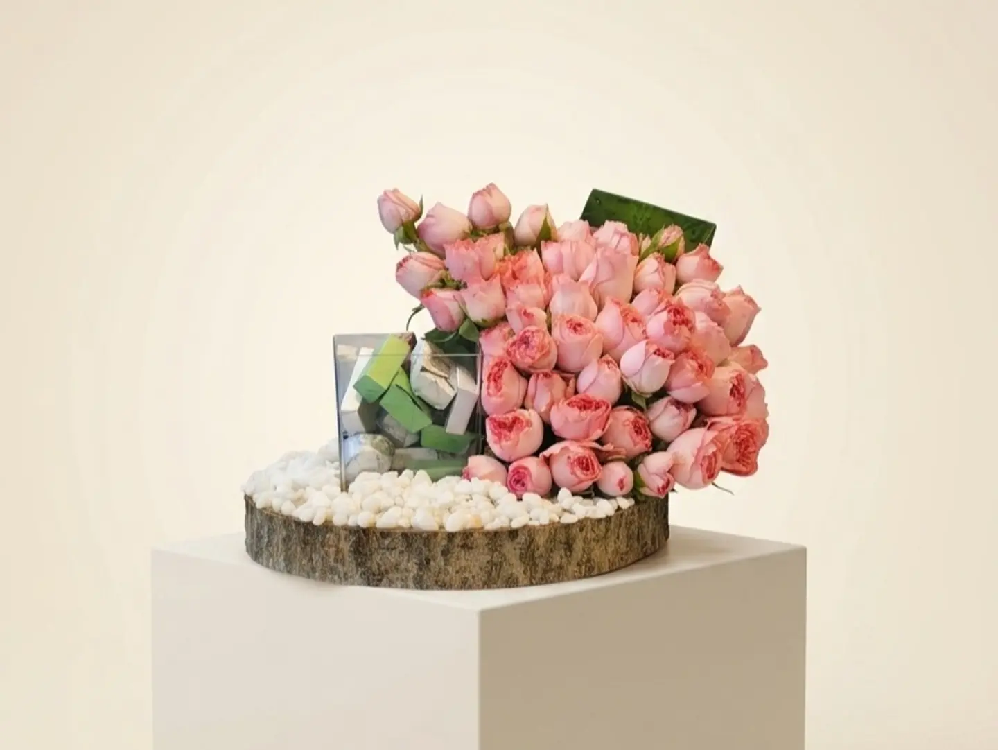 Flower And Patchi Chocolate Arrangement