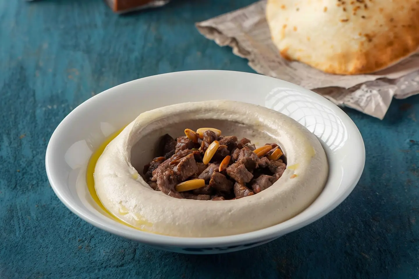 صحن حمص لحم