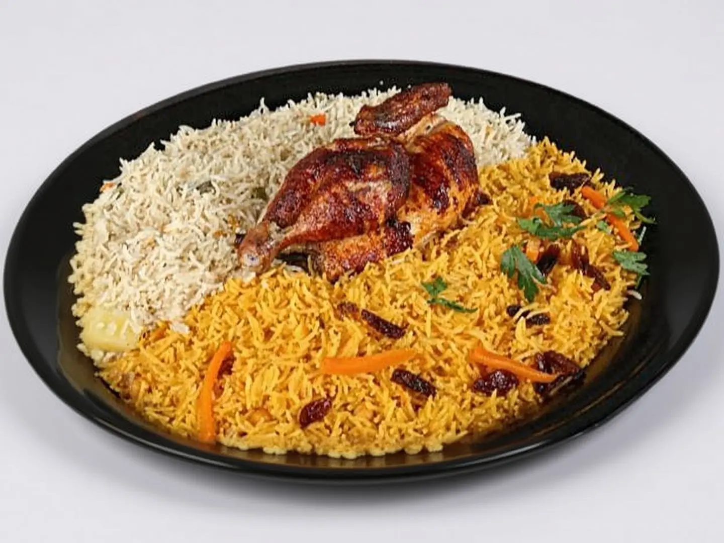 Half Grilled Chicken With Rice