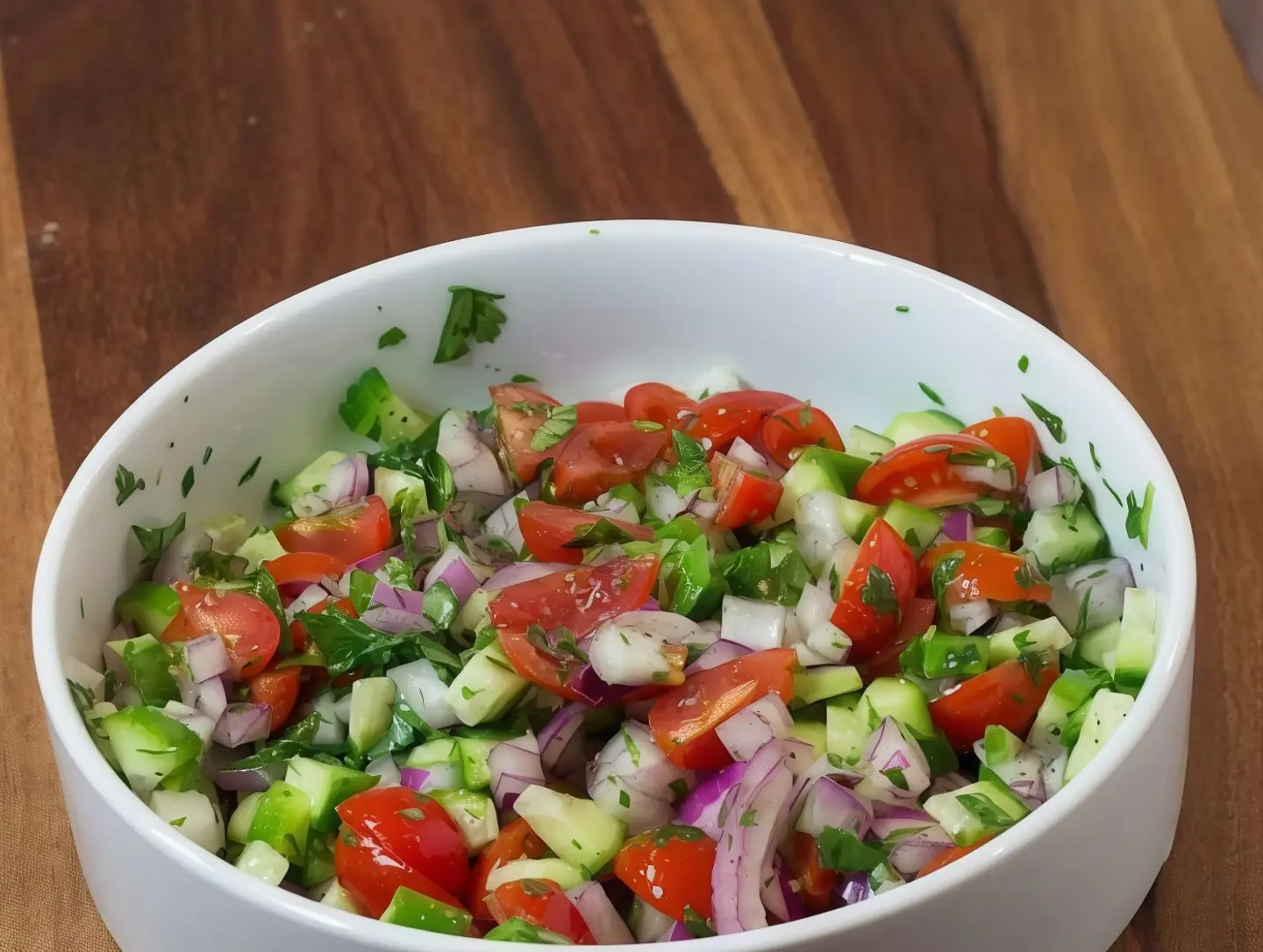 سلطة خضار عاديه طازجة