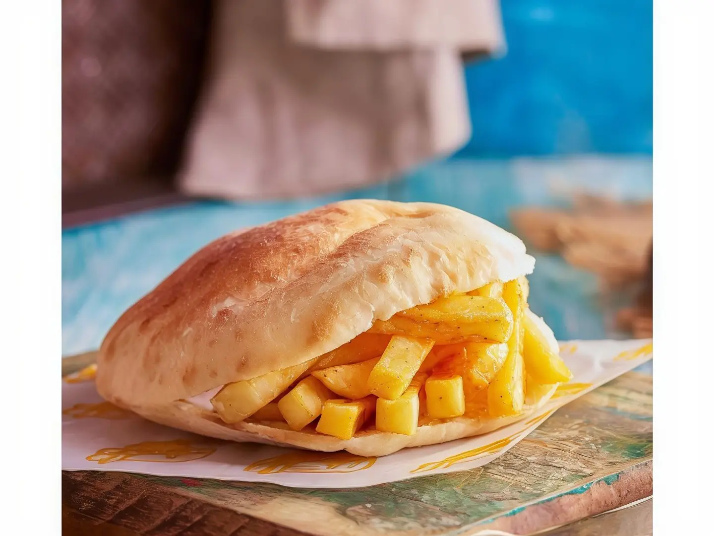 Potato And Shrimp Sandwich