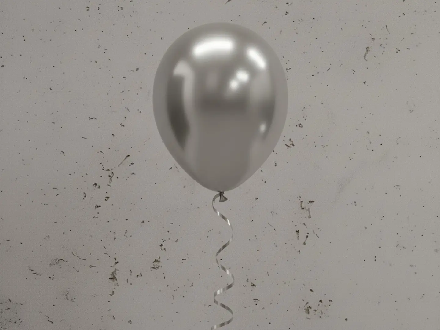 Silver Helium Balloon