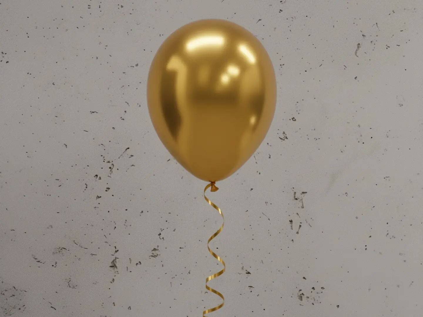 Golden Helium Balloon
