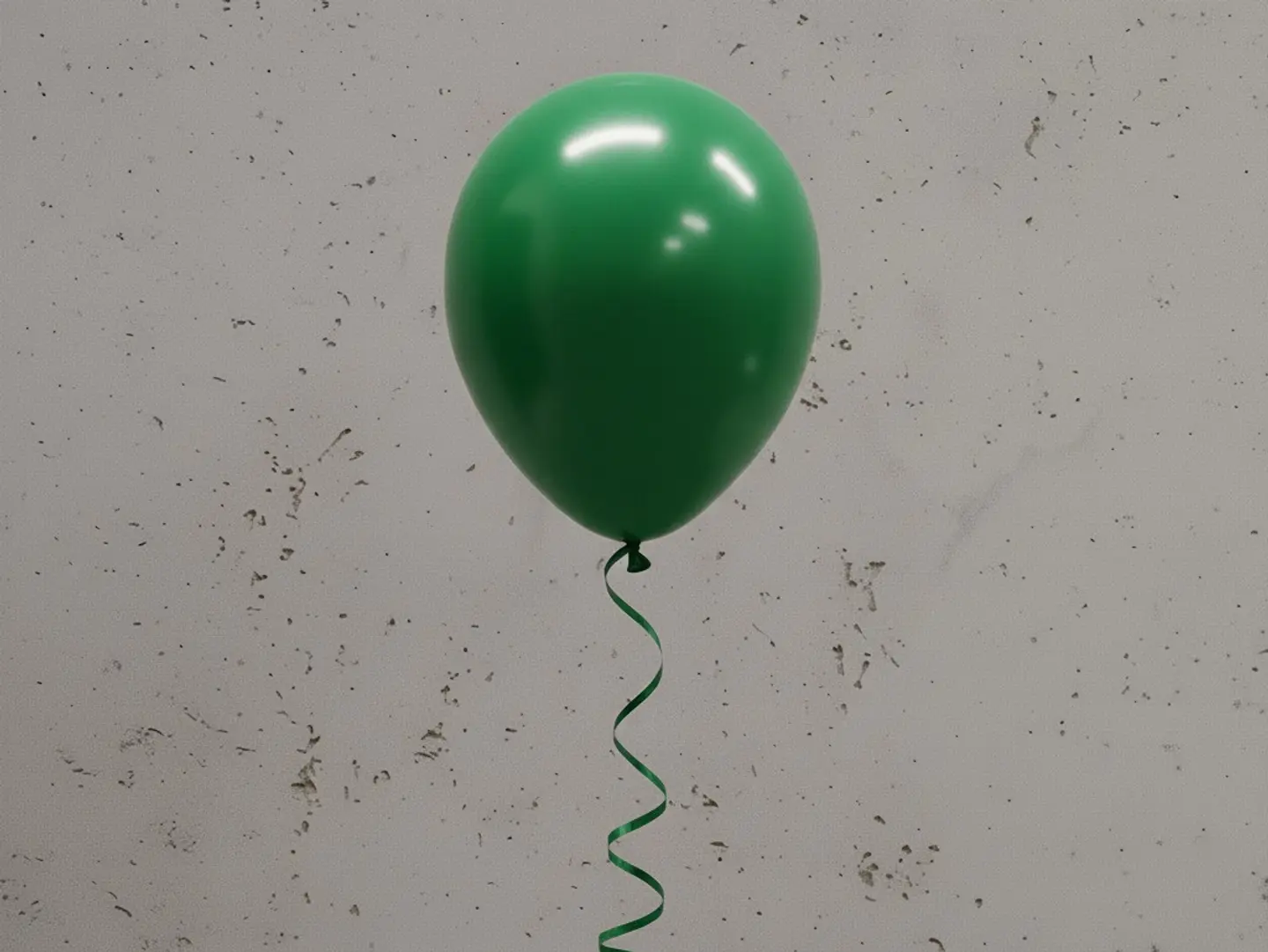 Green Helium Balloon