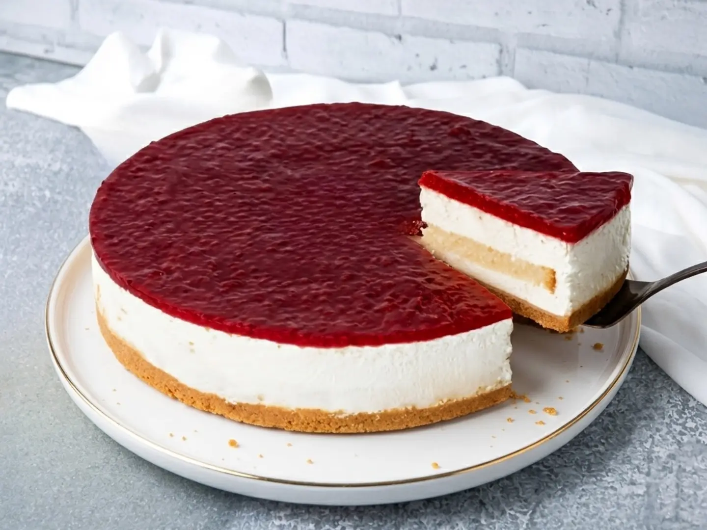 تشيز كيك توت احمر