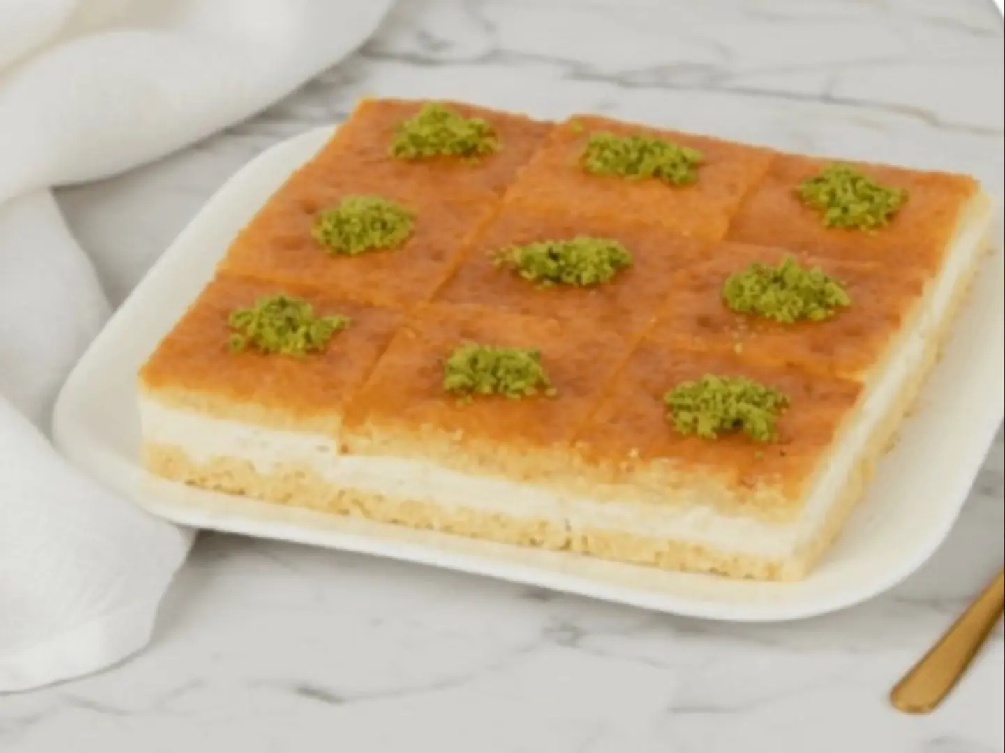 طبق كيلو بسبوسة بالقشطة