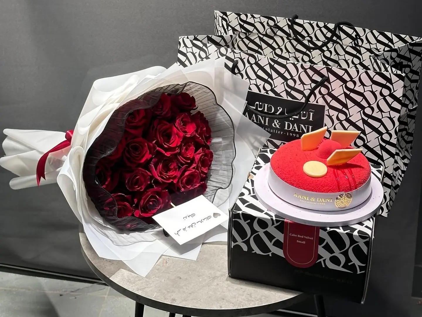 Love Bouquet With Ani And Danny Cake