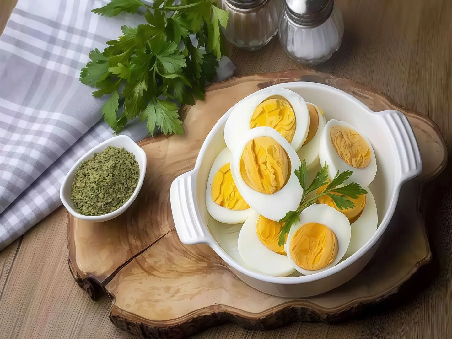 صحن بيض مسلوق