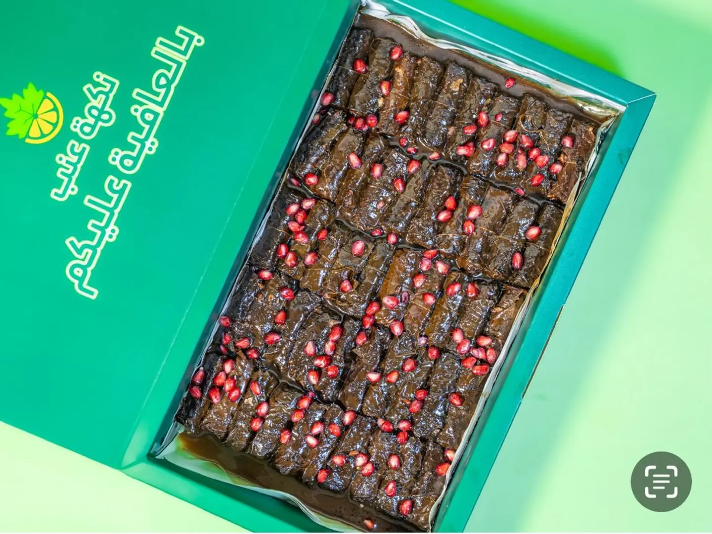 Family Box With Grape Leaves And Pomegranate Molasses