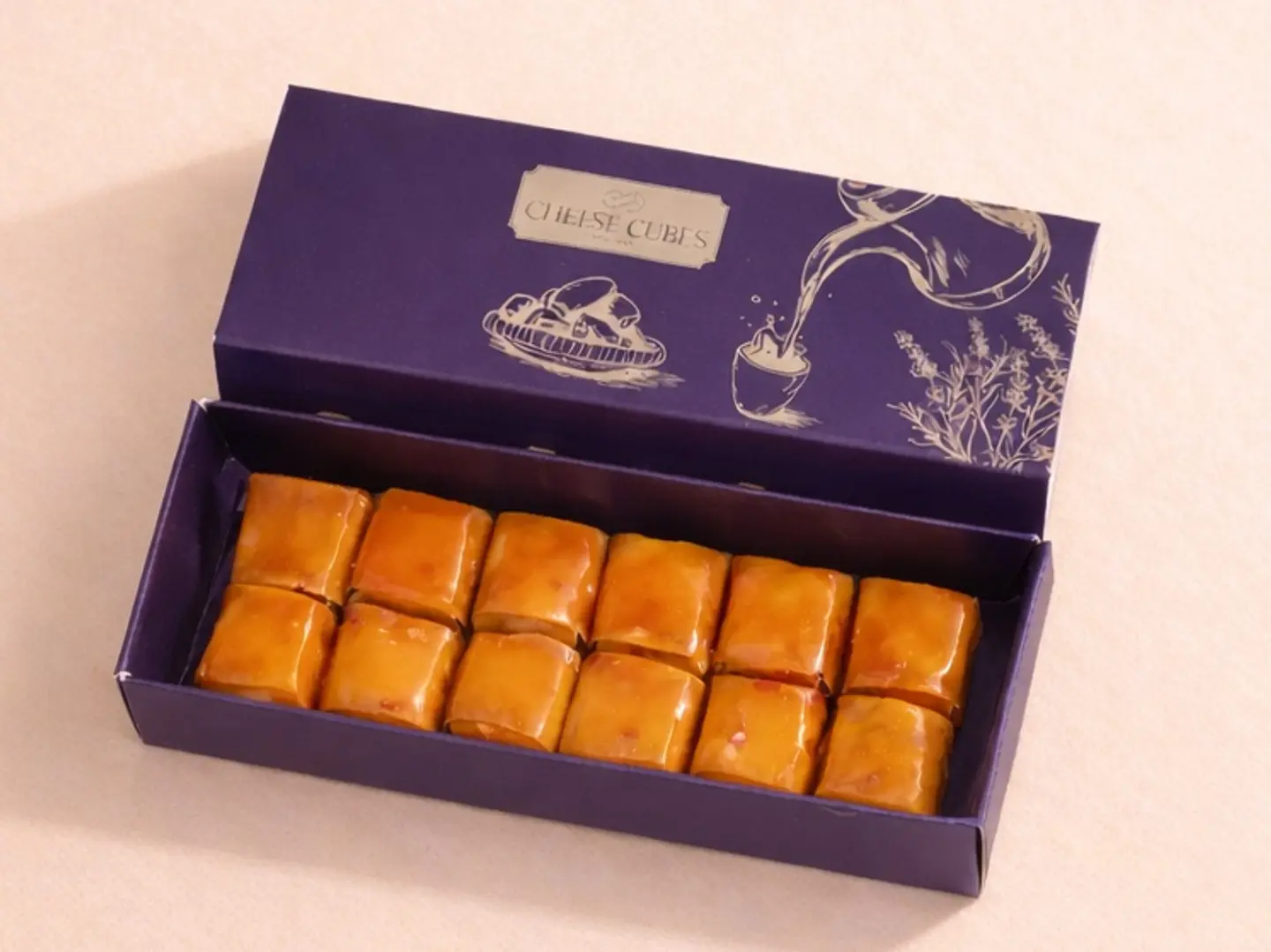 ميني بوكس مكعبات الجبن 12 قطعه