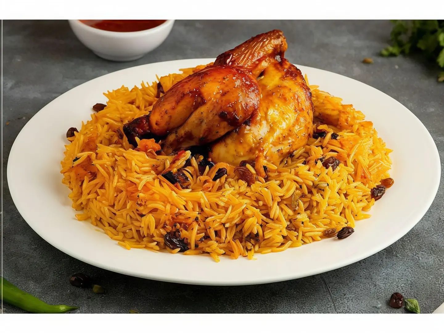 حبة دجاج شواية مع ارز