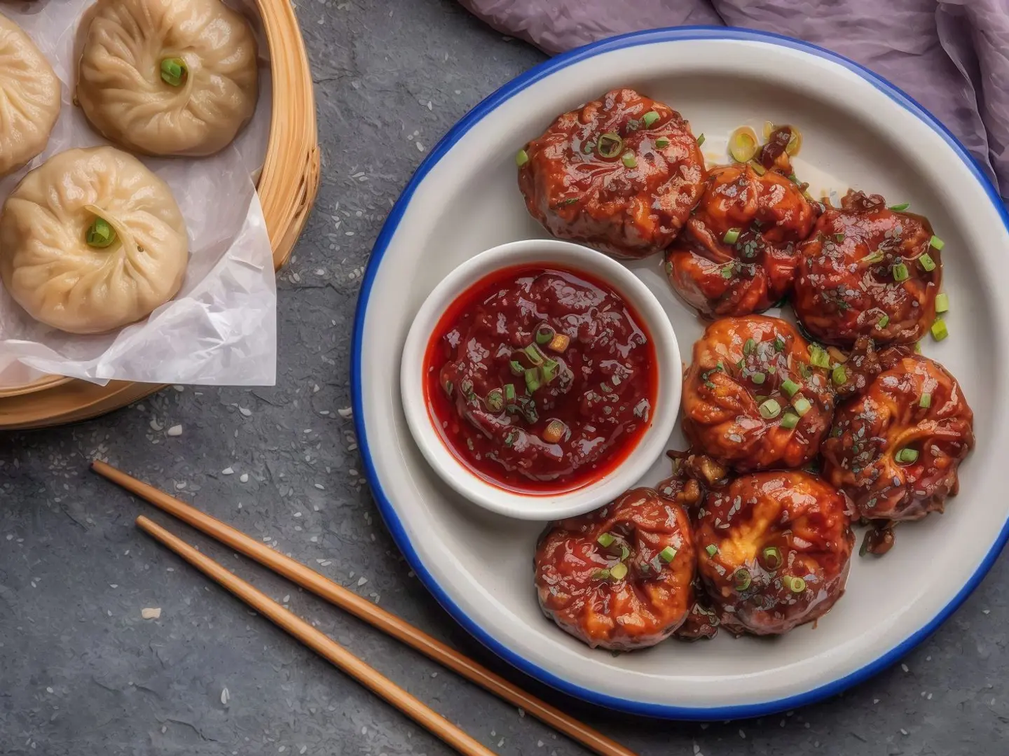 Chicken Manchurian Momo