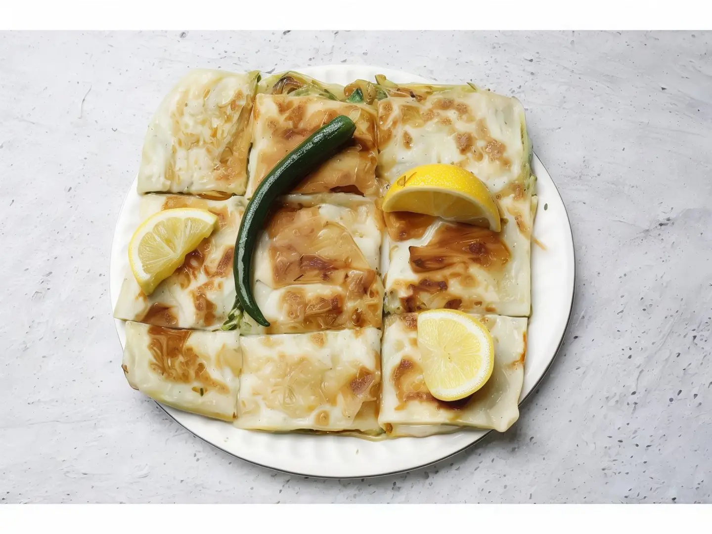 مطبق جبنة سائل مع الخضار