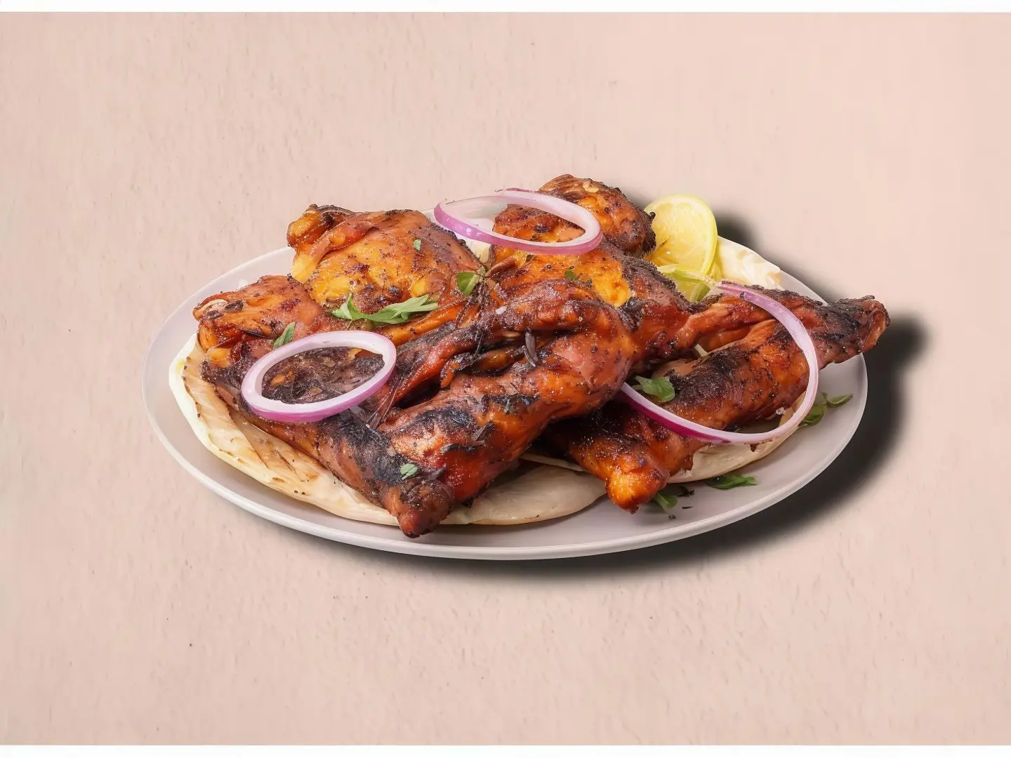 ربع دجاجة بدون رز