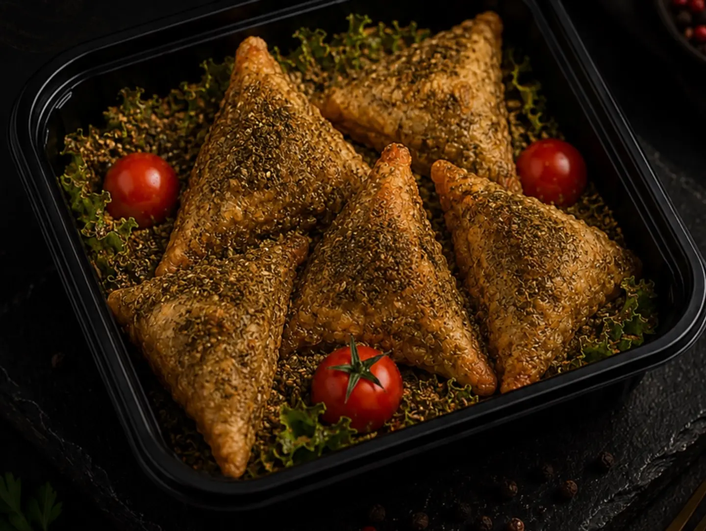 Zaatar And Cheese Samosas