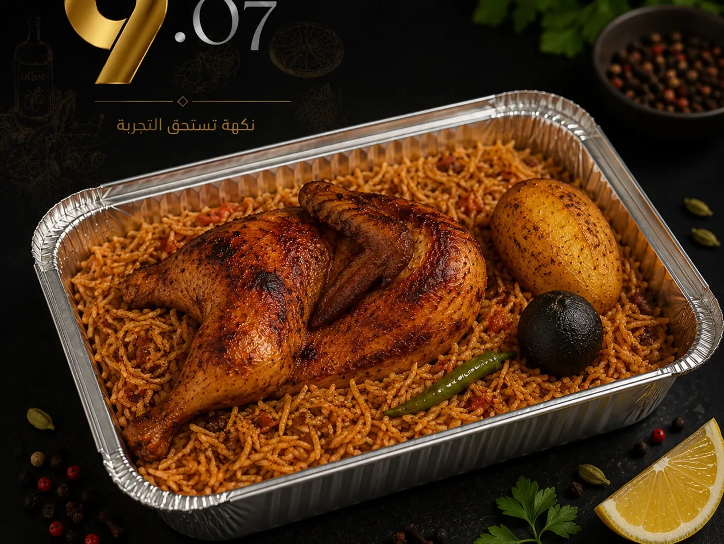 كبسة دجاج، نص حبه دجاج