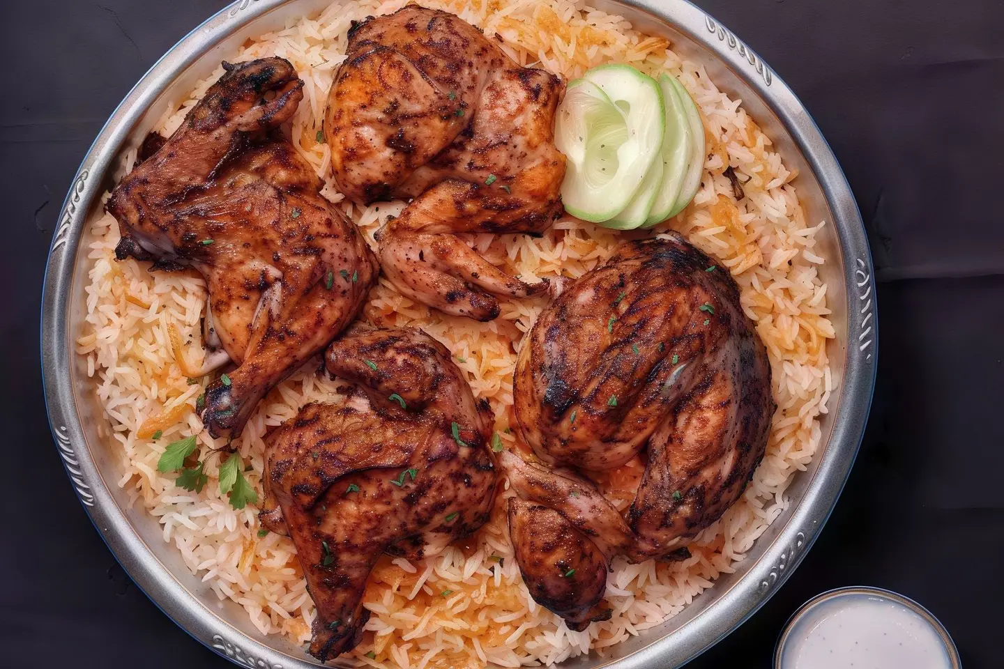 Whole Grilled Chicken Faham With Rice