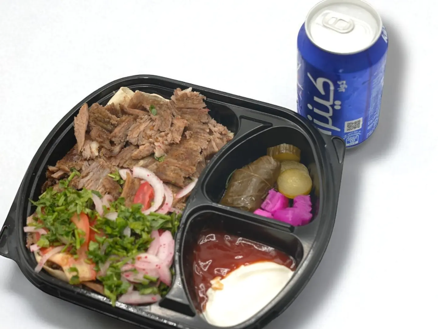 صحن شاورما لحم فرط مع كنزا