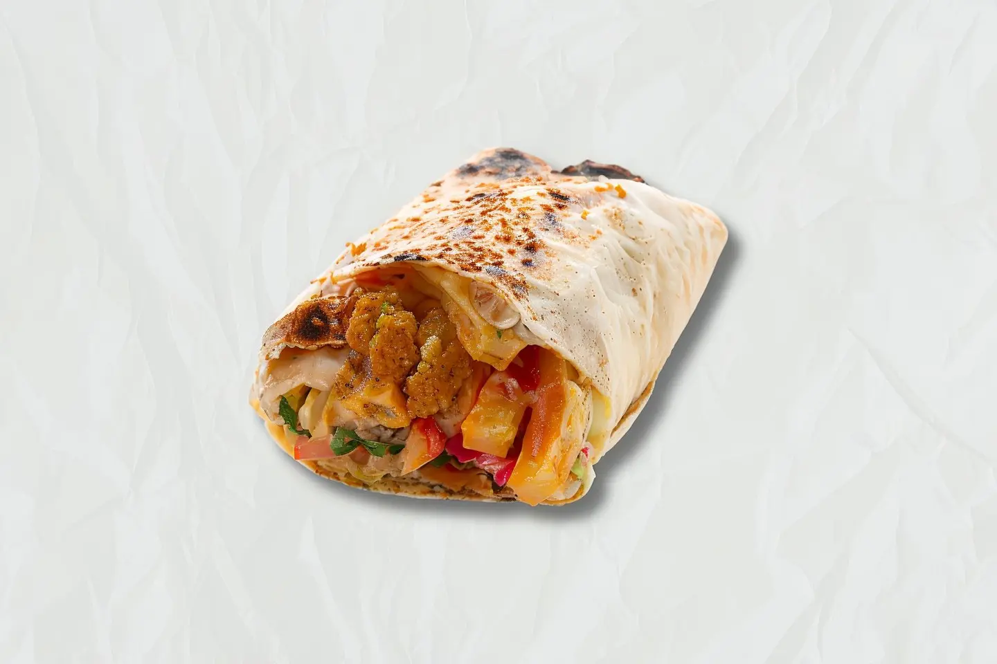 Arabic Griddle Falafel Sandwich With Egg