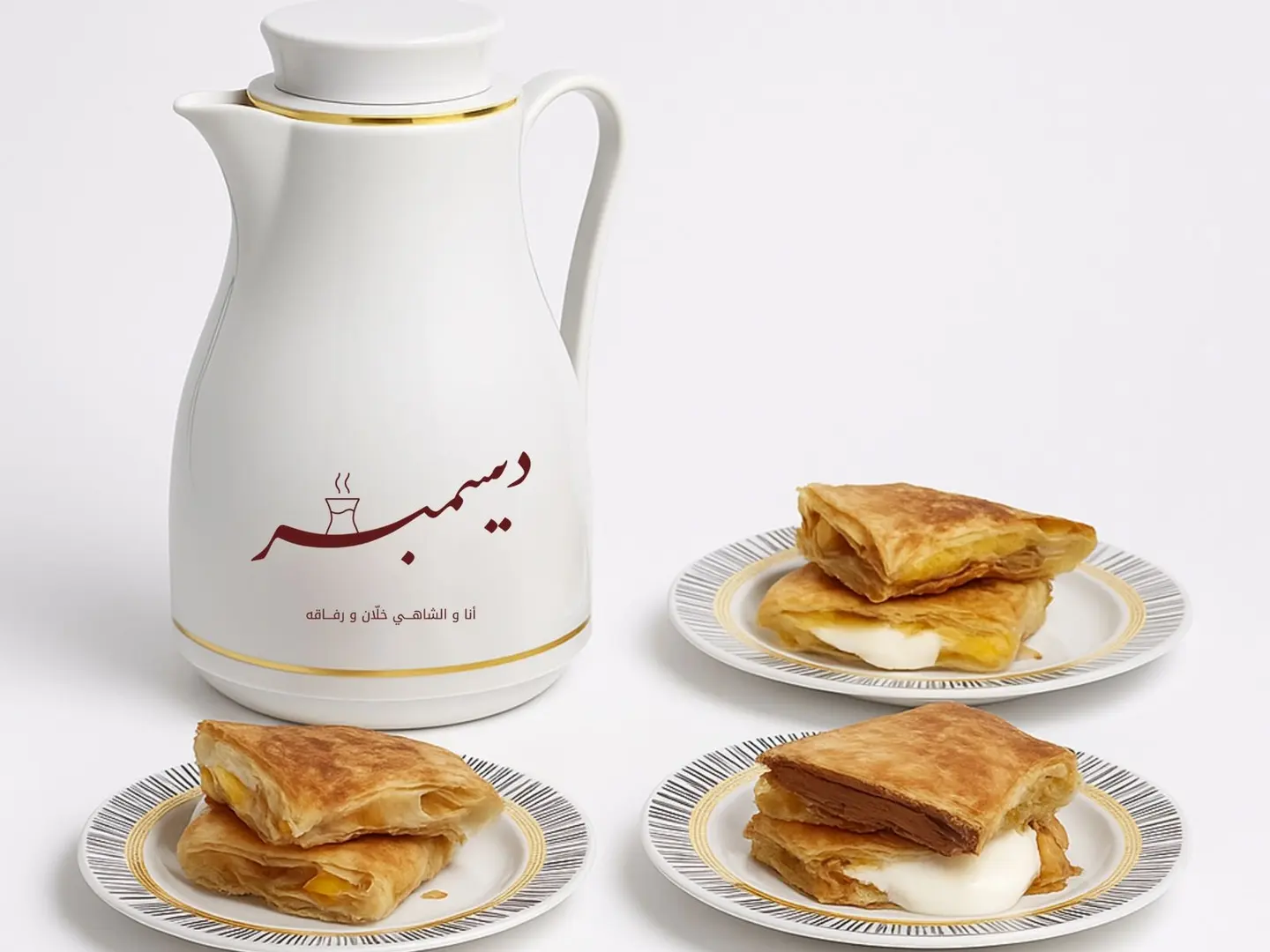 ترمس شاهي مع ثلاثة أنواع جباتي