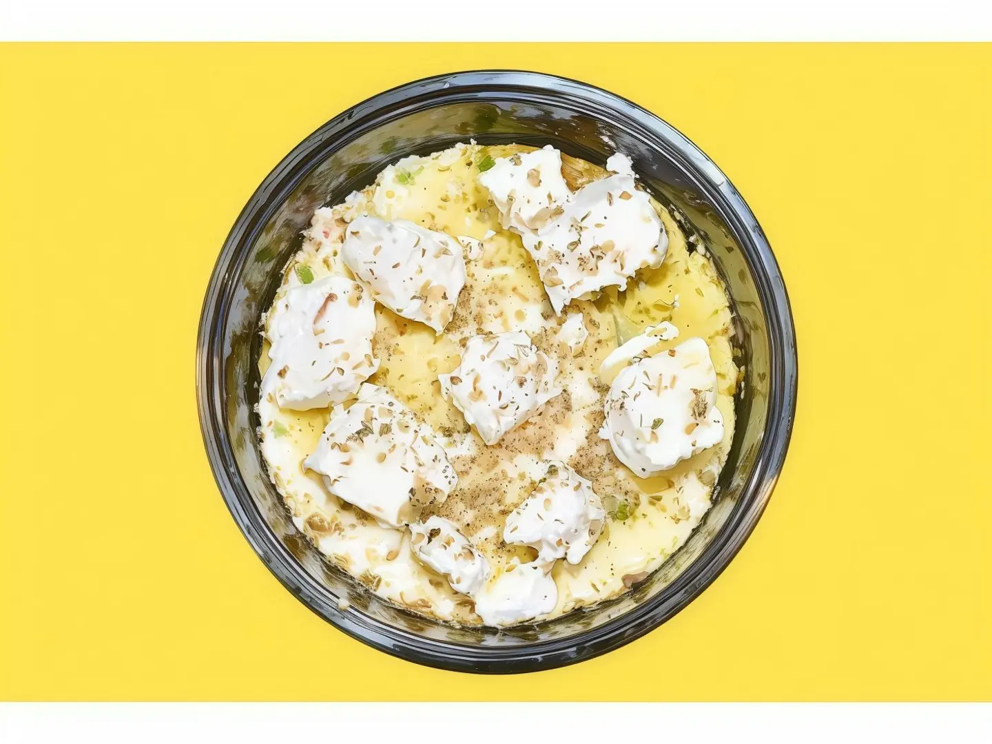 Sunny Side Up Eggs With Cream Cheese