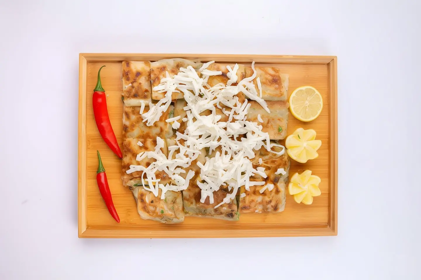 Vegetable Mutabbak With Cheddar