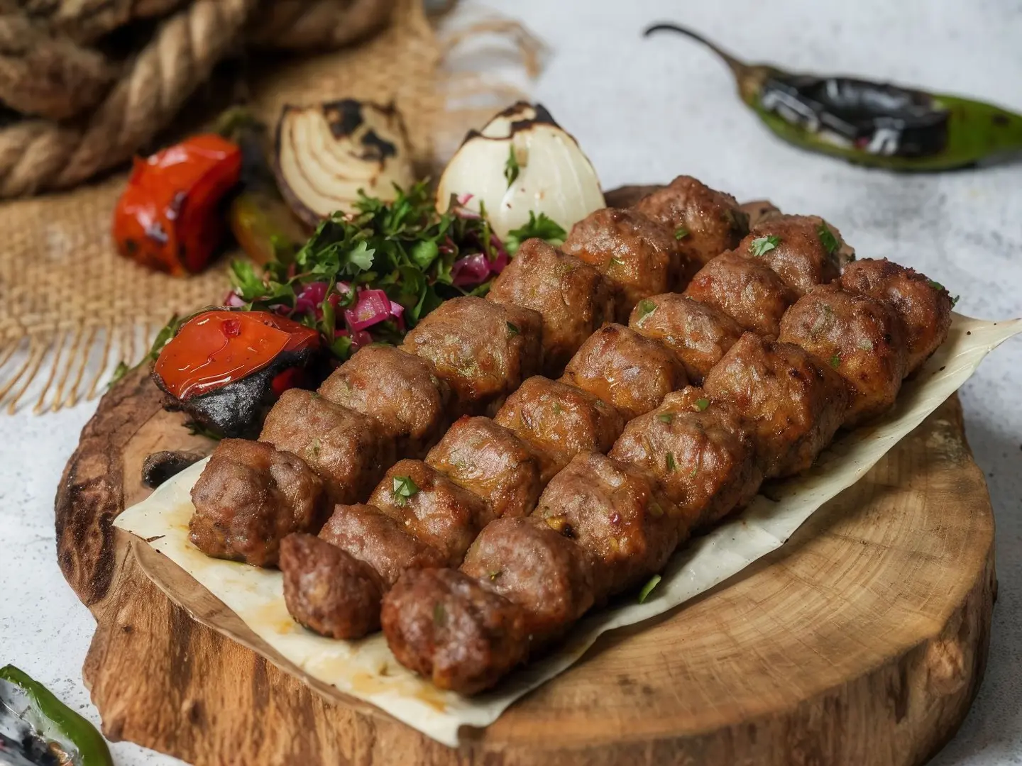 Spicy Intabli Kabab Plate