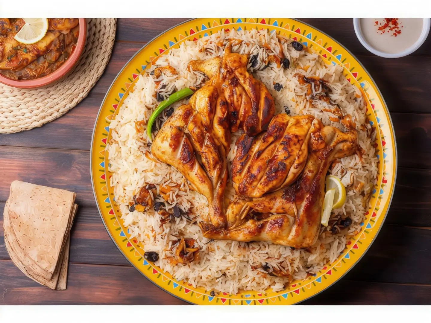 حبة دجاج مظبي مع الرز