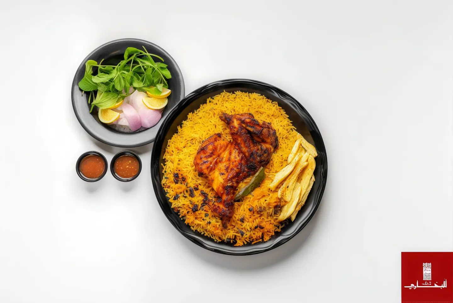 Half Chicken On Charcoal Grilled With Rice