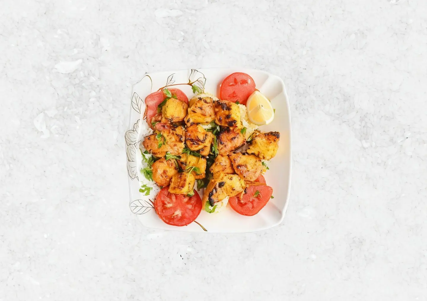 نفر شيش طاووق مع الرز