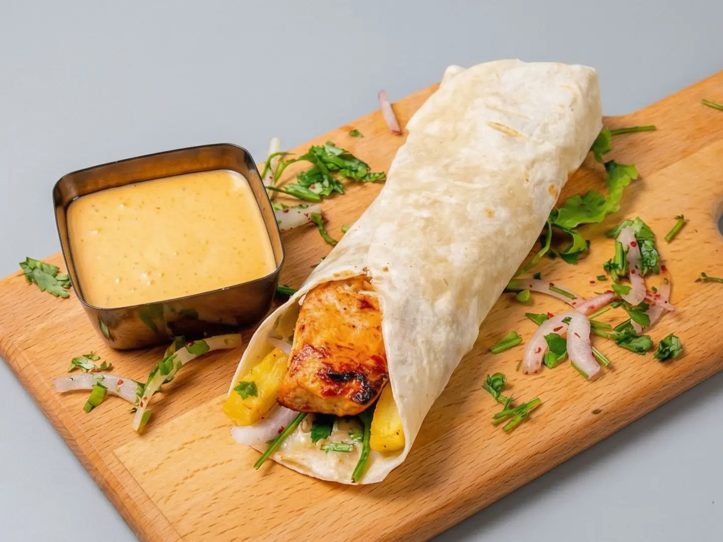 Sandwich With Fish Cubes