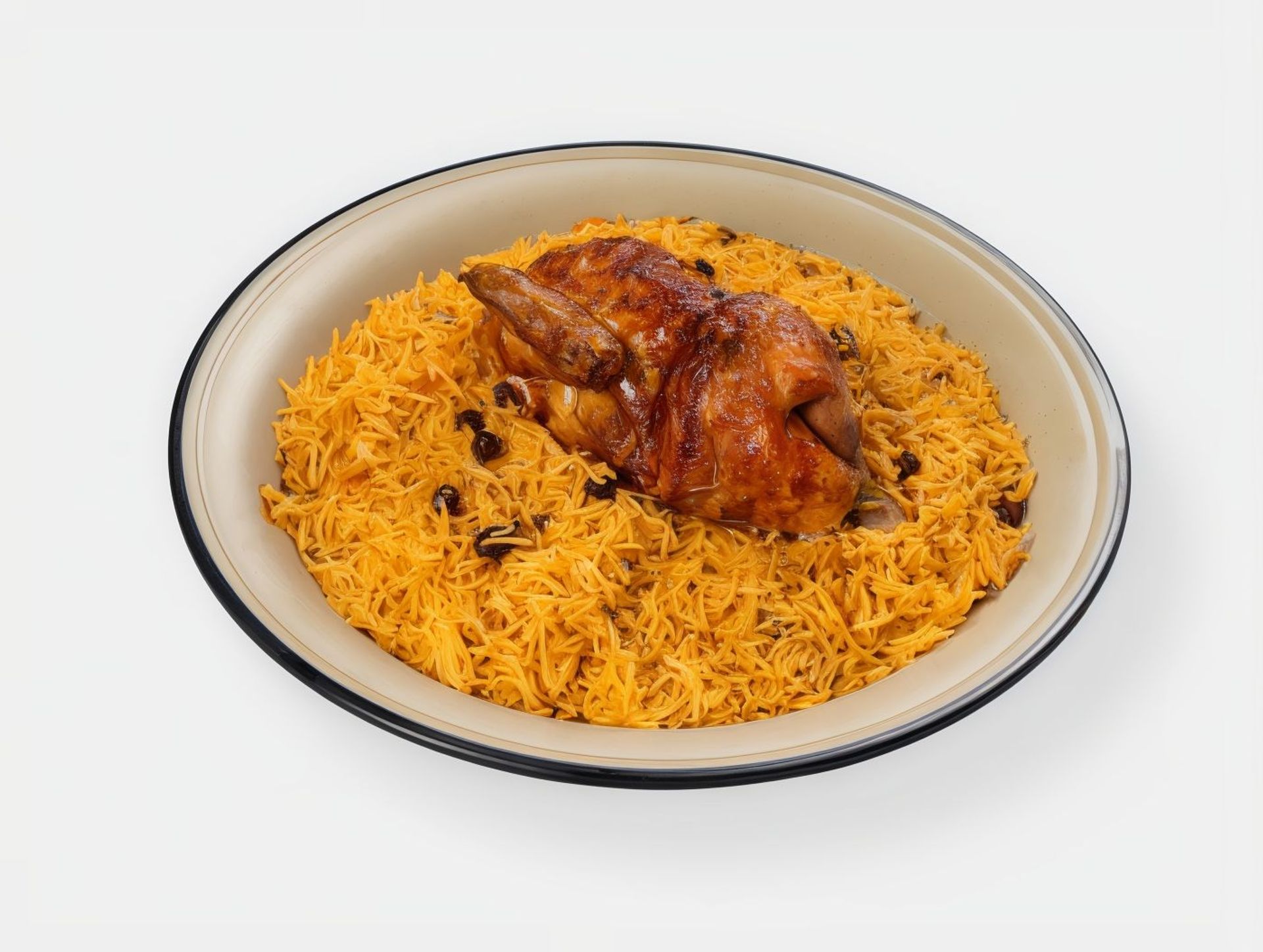 دجاج شواية مع رز - ربع دجاج شواية مع رز