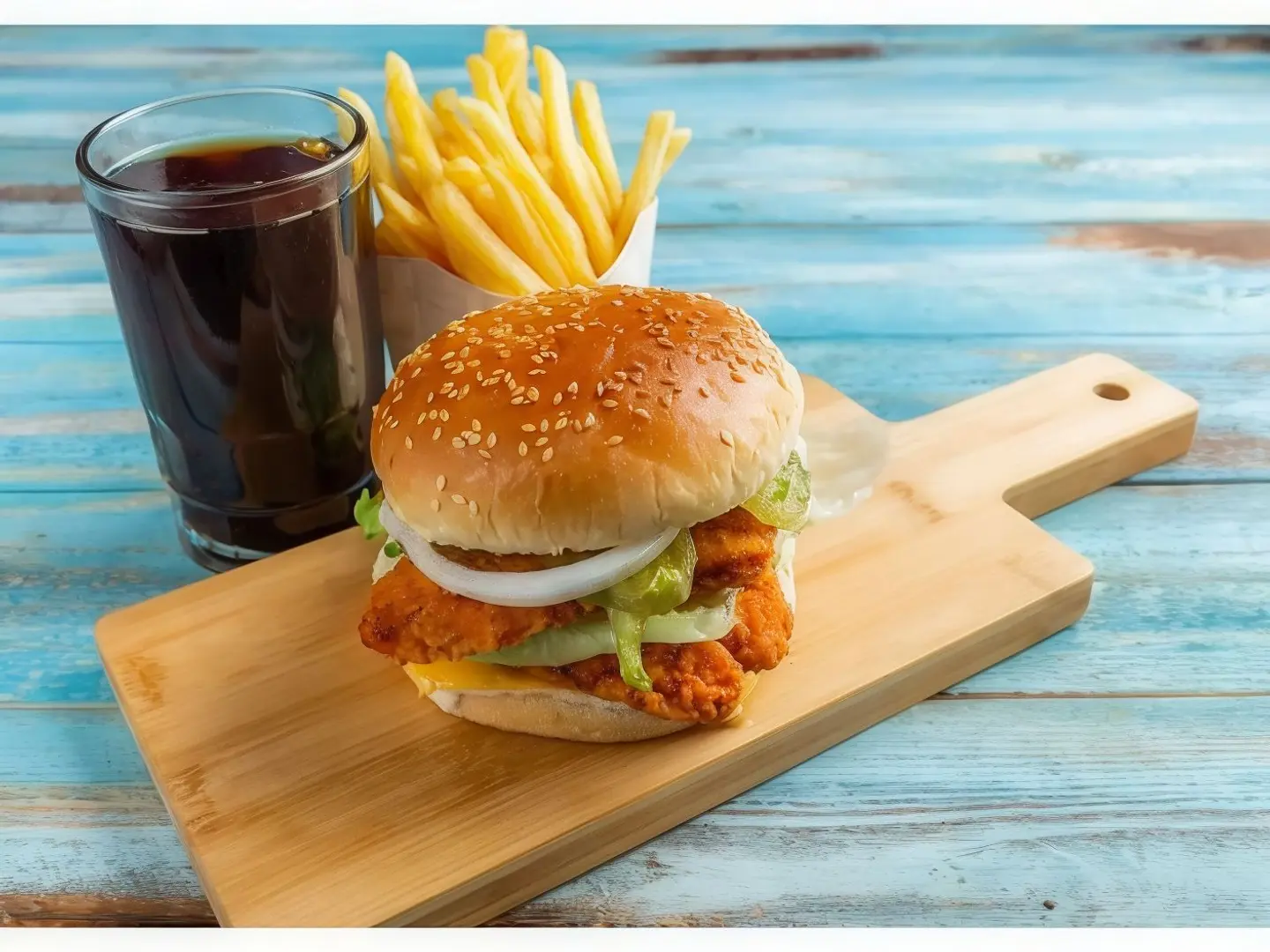 وجبة برجر كرسبي دجاج دبل