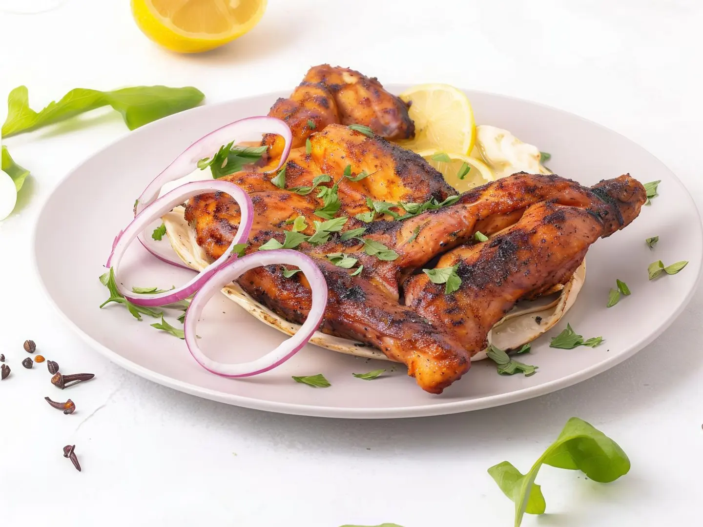 نصف دجاج عالفحم