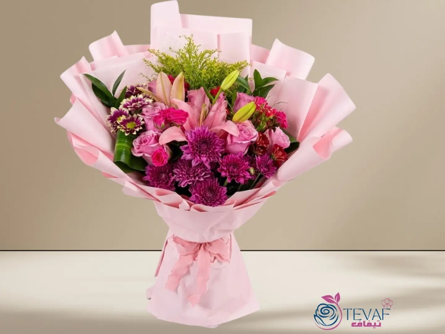 Pink Lily Rose Bouquet