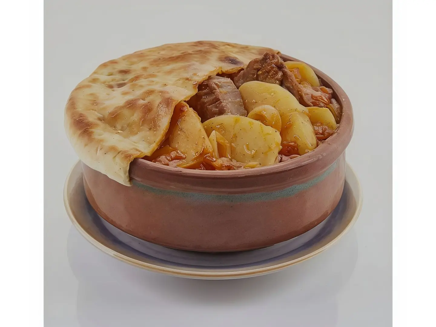 طاجن بطاطس باللحمة