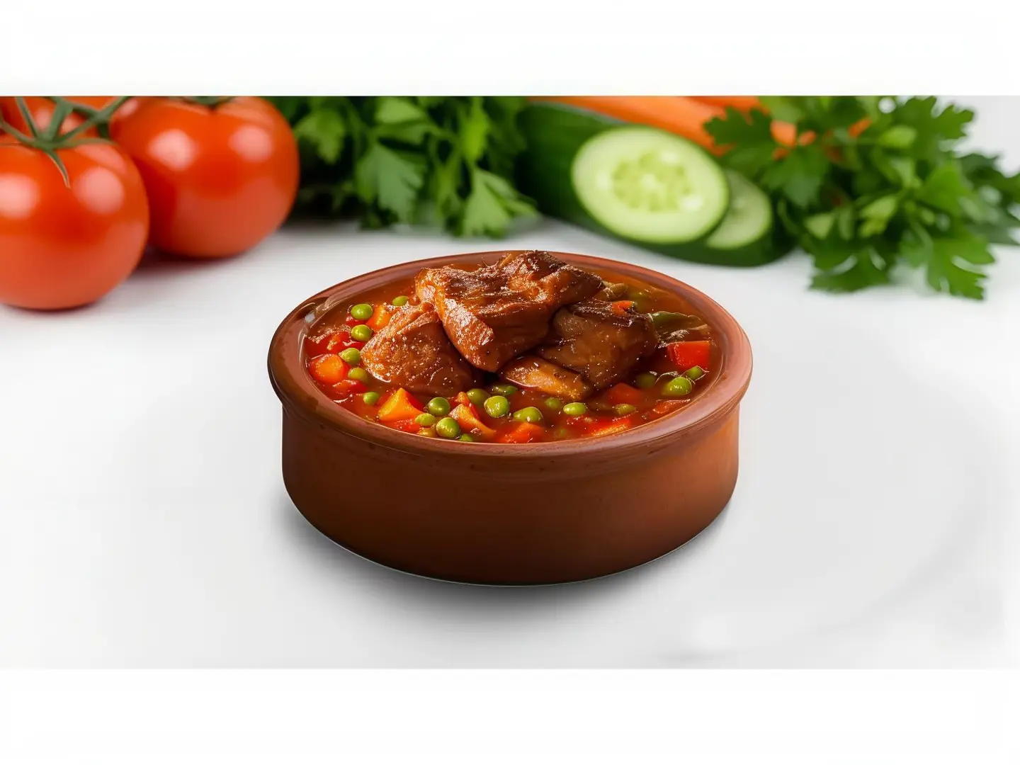 طاجن بسلة باللحمة