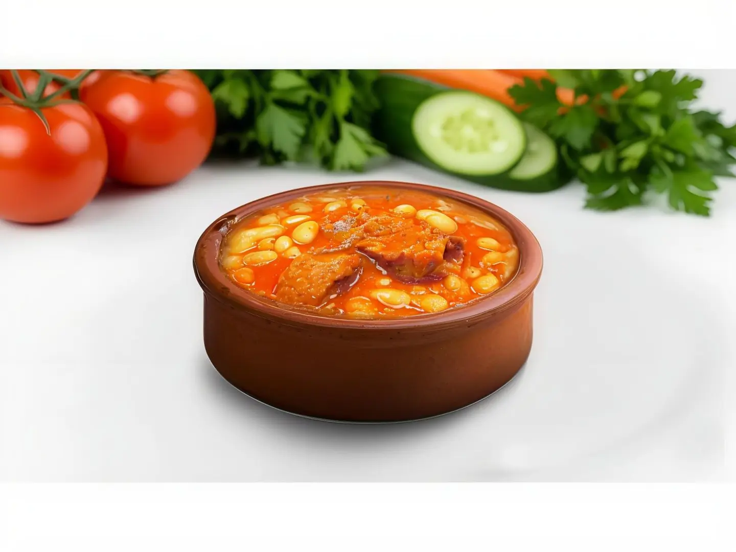 طاجن فاصوليا باللحمة