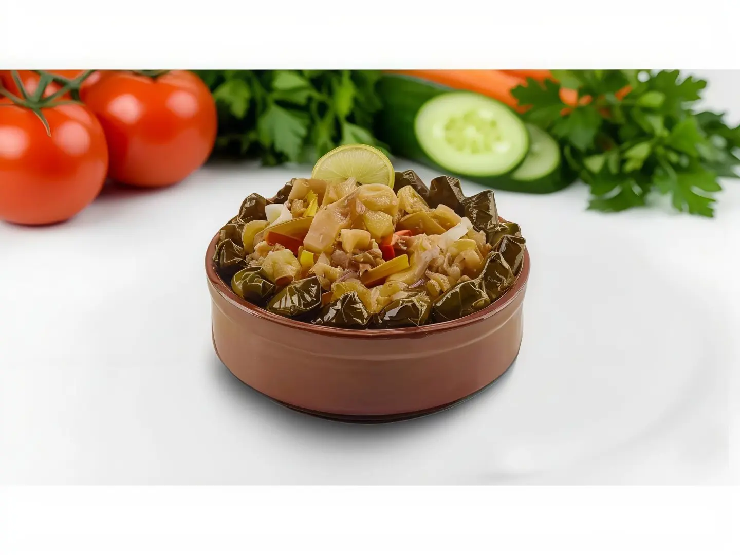 طاجن ورق عنب بالكوارع