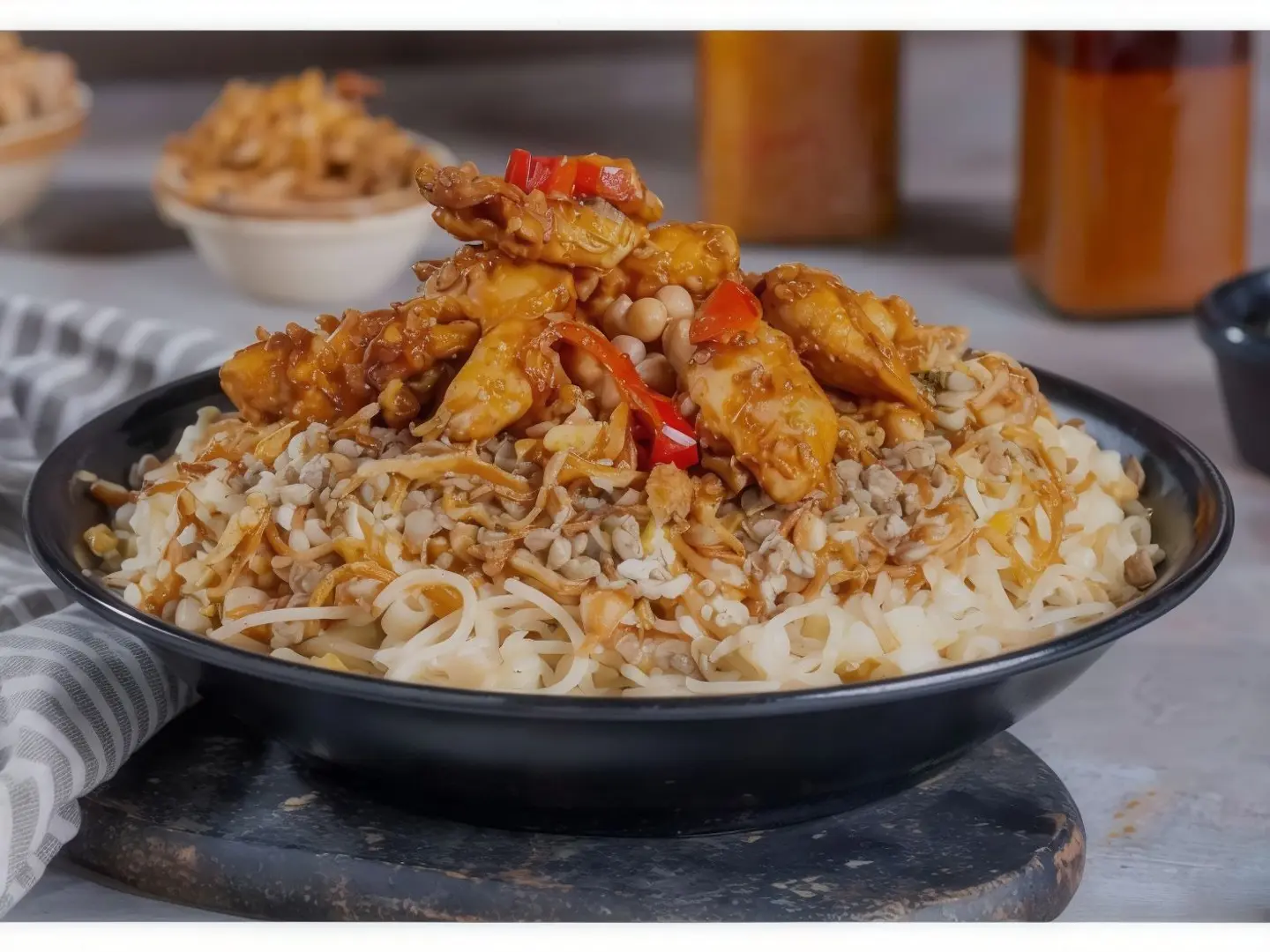 كشري بالدجاج