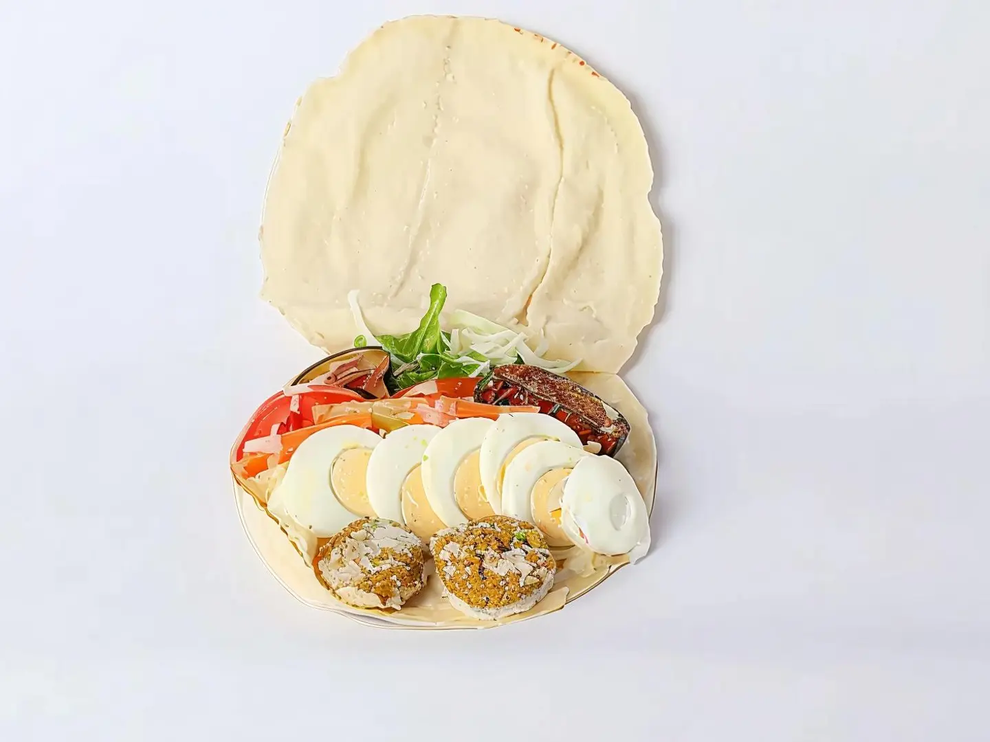 Falafel, Eggs, And Hummus