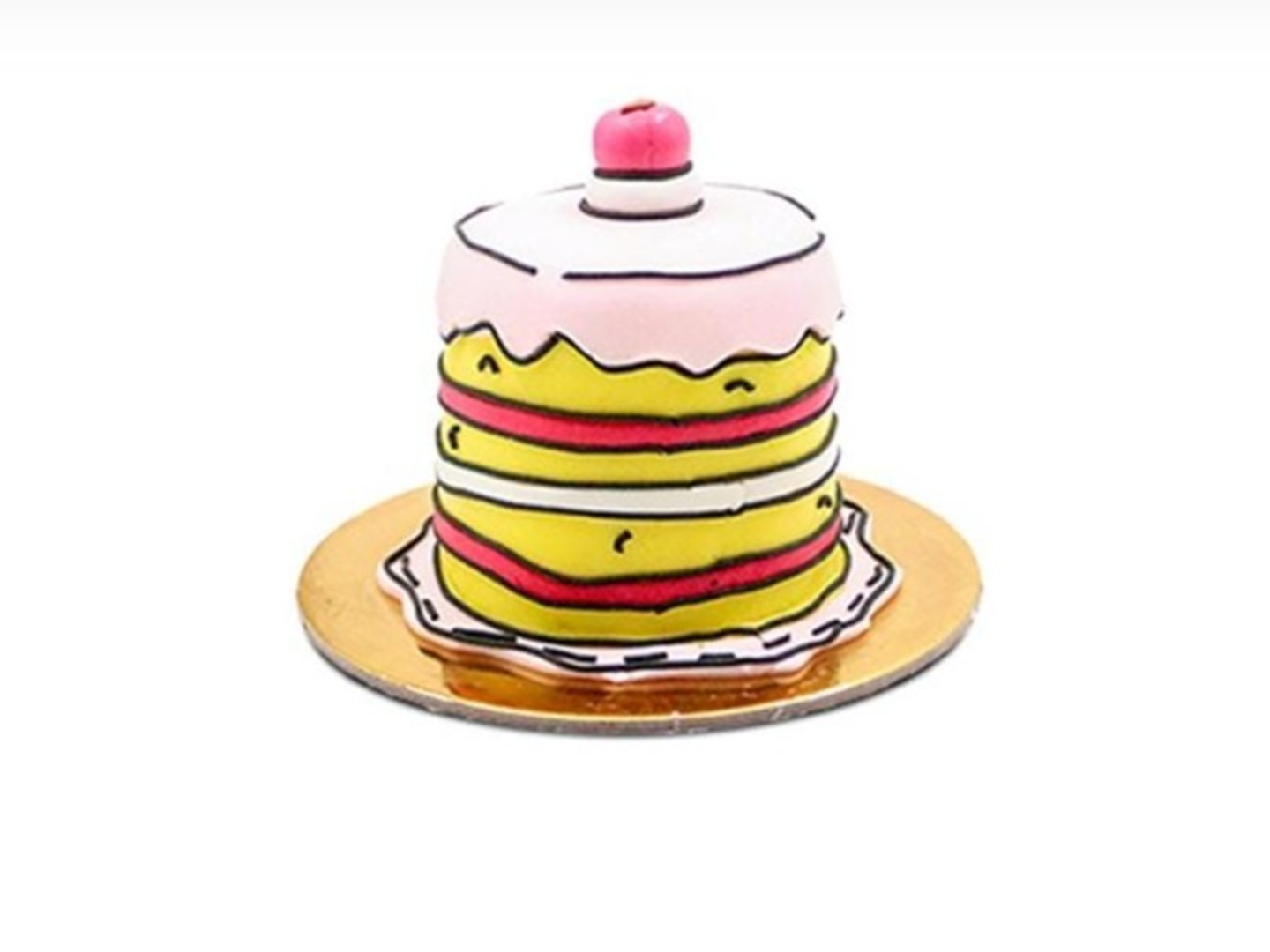 Comic Cake Red Velvet Round Shape