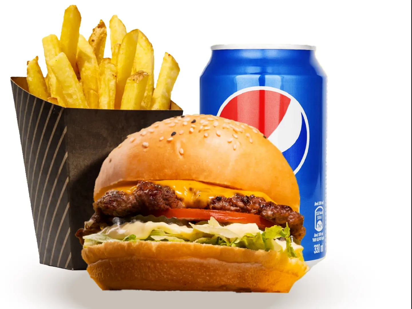 Grilled Beef Burger Meal
